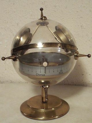 VINTAGE SPUTNIK WEATHER STATION BAROMETER THERMOMETER HYGROMETER WEST GERMANY NR 2