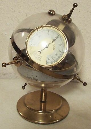 VINTAGE SPUTNIK WEATHER STATION BAROMETER THERMOMETER HYGROMETER WEST GERMANY NR 9