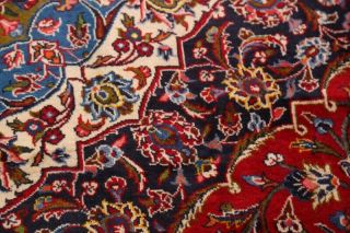 Vintage Red Traditional Floral Persian Area Rug 9x13 Hand - Knotted Oriental Wool 10