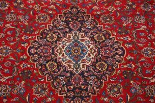 Vintage Red Traditional Floral Persian Area Rug 9x13 Hand - Knotted Oriental Wool 4