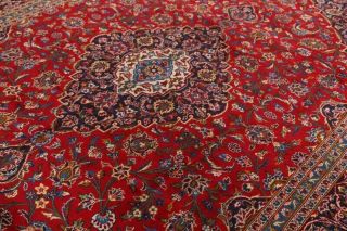Vintage Red Traditional Floral Persian Area Rug 9x13 Hand - Knotted Oriental Wool 9
