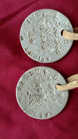 WW1 DOG TAGS w/CORD - 138th INFANTRY,  35TH DIVISION 2