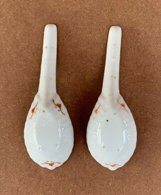 Antique Nyonyaware Straits Chinese Peranakan Grasshopper Spoons 2