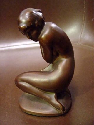 Lovely Art Deco Bronzed Nuart Nude Figure 1920s - 30s 4
