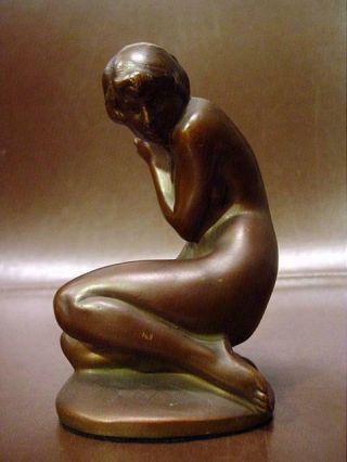 Lovely Art Deco Bronzed Nuart Nude Figure 1920s - 30s 8