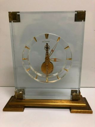 Lecoultre Art Deco Mantel Clock Model 318 Sixteen Jewels 8 " Tall