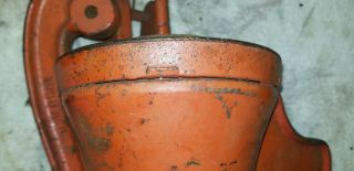 Vintage Cast Iron Red Sink Hand Pitcher Well Pump Columbiana Ohio NOS 12