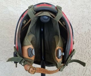 Vintage Navy H - 4 Gentex Medium Flight Helmet 1950s W/ oxygen mask,  liner &gog 2