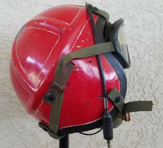 Vintage Navy H - 4 Gentex Medium Flight Helmet 1950s W/ oxygen mask,  liner &gog 5