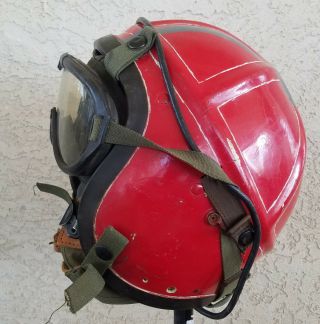 Vintage Navy H - 4 Gentex Medium Flight Helmet 1950s W/ oxygen mask,  liner &gog 6