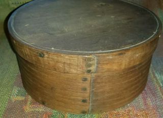 Antique Shaker Box Primitive Pantry 7 1/2 Inch Round Box 2