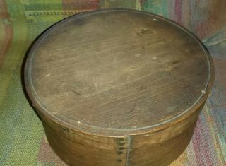 Antique Shaker Box Primitive Pantry 7 1/2 Inch Round Box 3