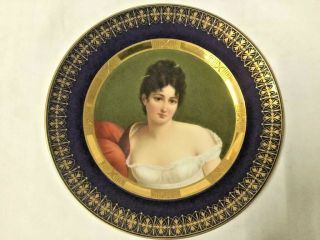 Antique Royal Vienna " Marie Antoinette " Hand - Painted Cabinet Plate Signed