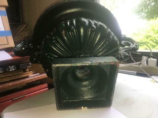 HTF ANTIQUE CAST IRON GARDEN URN VERY ORNATE 2 HANDLED 2 10