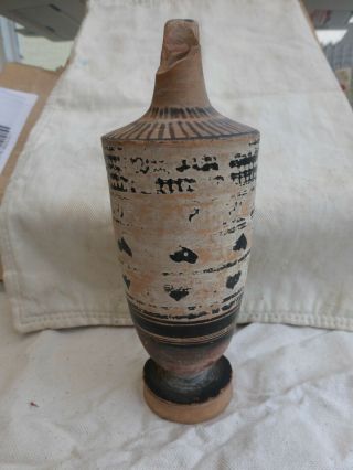 Ancient Greek Pottery Vessel 5th Century Bc (loss Of Paint And Damages)
