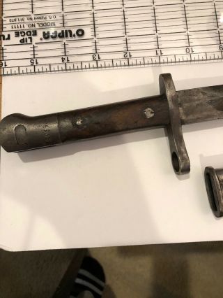 WWII GERMAN K98 MAUSER COMBAT BAYONET W BLADE SCABBARD 15” 3