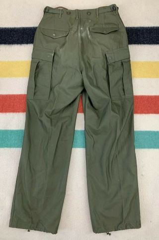 Vintage 50 ' s US Military M51 Green Combat Field Pants Trousers Sz Small Long EUC 2