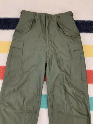 Vintage 50 ' s US Military M51 Green Combat Field Pants Trousers Sz Small Long EUC 3