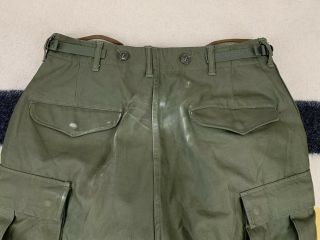 Vintage 50 ' s US Military M51 Green Combat Field Pants Trousers Sz Small Long EUC 4