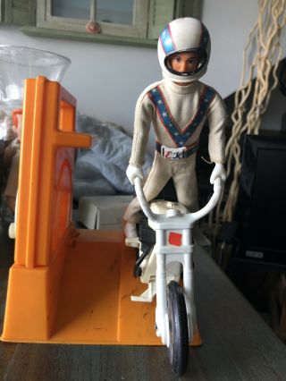 Evel Knievel Stunt Cycle Set 1970’s Vintage Toy