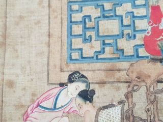 Antique Chinese 12 Erotic Paintings Album