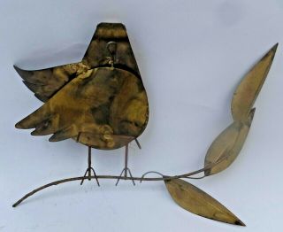 Vintage C.  Jere Perching Bird on Branch Sculpture Wall Hanging Signed 71 4