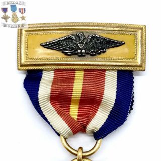 WWI - WWII US VETERANS OF FOREIGN WARS MEMBERSHIP MEDAL POST COMMANDER BAR EAGLE 3