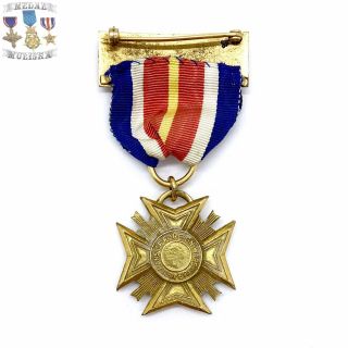 WWI - WWII US VETERANS OF FOREIGN WARS MEMBERSHIP MEDAL POST COMMANDER BAR EAGLE 4