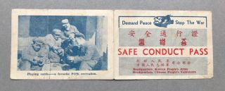 Korean War Safe Conduct Pass People’s Army Propaganda Leaflet