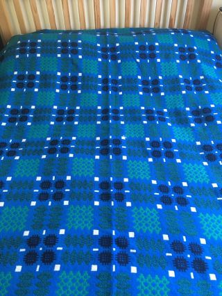 Vintage Derw Mill Reversible Welsh Tapestry Wool Blanket/throw/quilt 92 