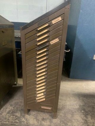 Vintage Ludlow Matrix Cabinet With Matrix