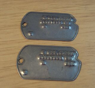 KOREAN WAR U.  S.  Military ' Dog - Tag ' SET American Soldier T - 52 5