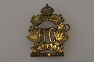Ww2 Canadian House Of Commons Protective Services Cap Badge