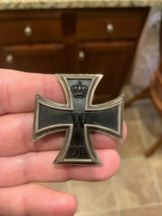 Wwi German Iron Cross 1st Class,  Vaulted,  Marked 800 Or 900