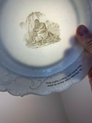 Very Finely Moulded Porcelain Anti Slavery Abolitionist Shallow Dish c1830s 12