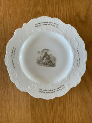 Very Finely Moulded Porcelain Anti Slavery Abolitionist Shallow Dish C1830s