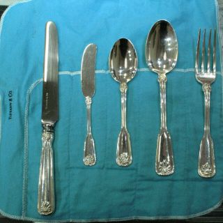 Tiffany & Co.  Shell & Thread Sterling Silverware 5pc Setting Service For 12 60pc