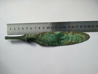 ANCIENT BRONZE CELTIC SWORD KNIFE 8