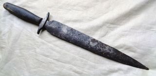EARLY ANTIQUE AMERICAN BOWIE KNIFE COLONIAL DAGGER CANNIBALISED SPONTOON BLADE? 5