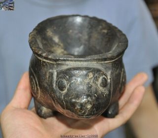 Ancient Rare China Hongshan Culture Old jade beast bird Goblet wineglass cup 3