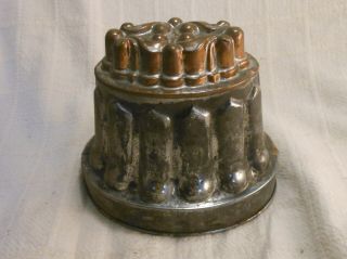 Great Vintage Oval Copper & Tin Pudding Mold