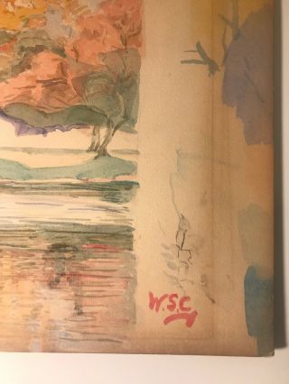 Winston Churchill Vintage Art Painting Hand Signed No Print