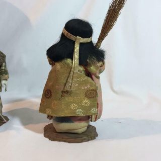 c early 1900s Antique Japanese Jo & Uba Legend of Takasago Dolls 9