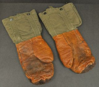 Vintage 1950s Arctic M - 1949 Gauntlet Extreme Cold US Army Issued Mittens Gloves 3