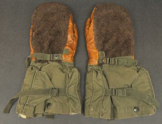 Vintage 1950s Arctic M - 1949 Gauntlet Extreme Cold US Army Issued Mittens Gloves 4