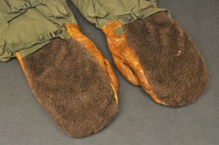 Vintage 1950s Arctic M - 1949 Gauntlet Extreme Cold US Army Issued Mittens Gloves 5