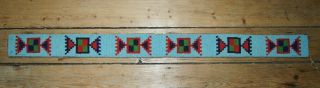 Fine Old Antique / Vintage Native American Indian Beadwork Beaded Strip Nr