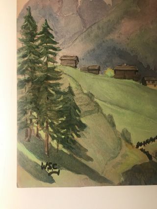 Winston Churchill Vintage Rare Landscape Painting Hand Signed No Print