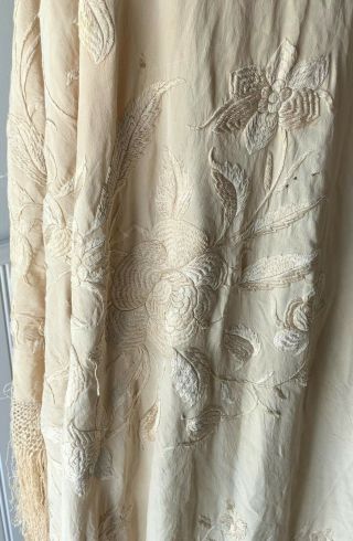 Antique 19th c.  Hand Embroidered 82 