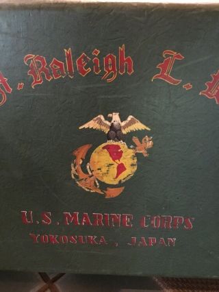 Vintage World War 2 United States Marines Corps MSGT RALEIGH WAID Suitcase 2
